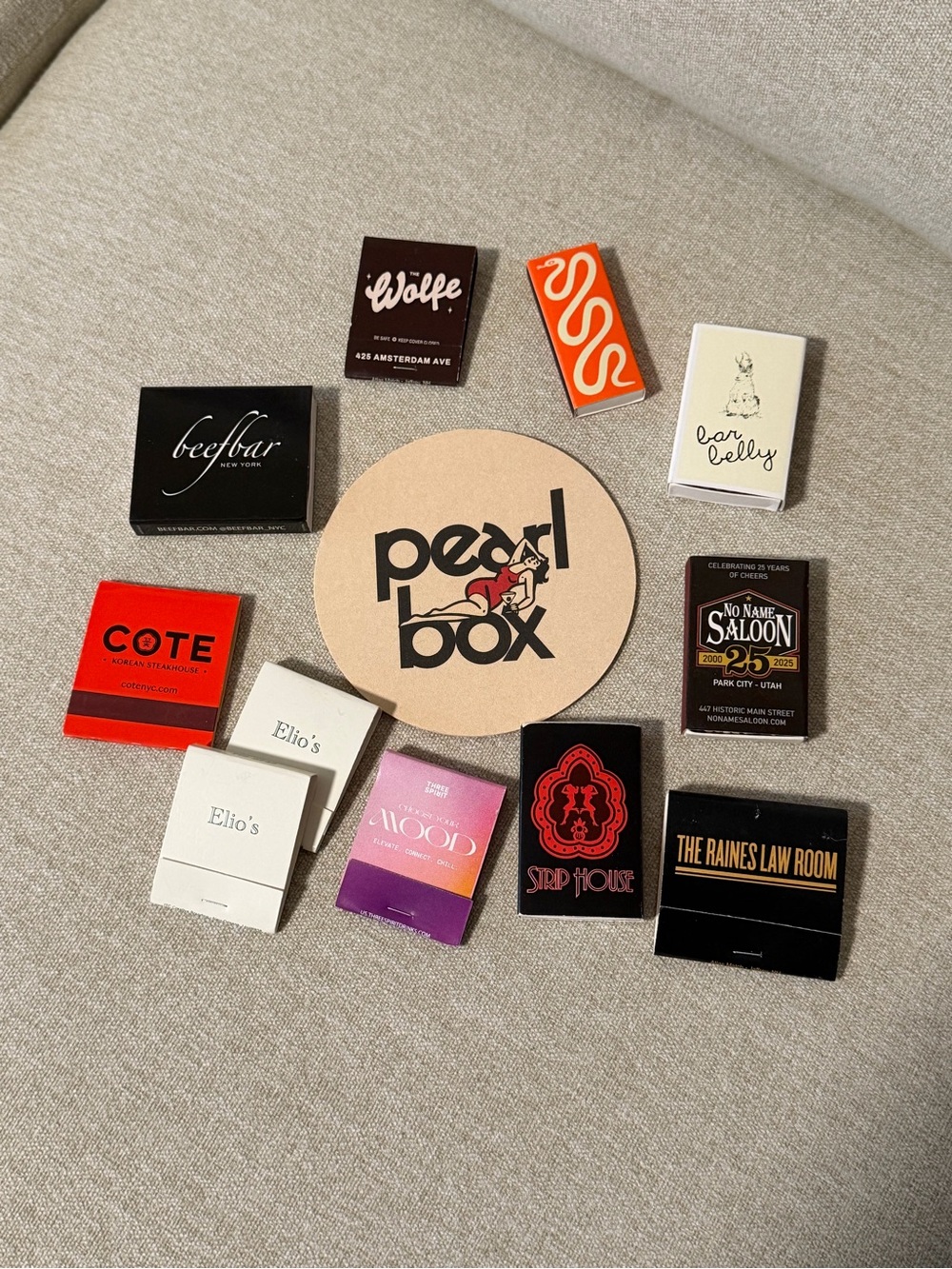 NYC matchbox / coasters